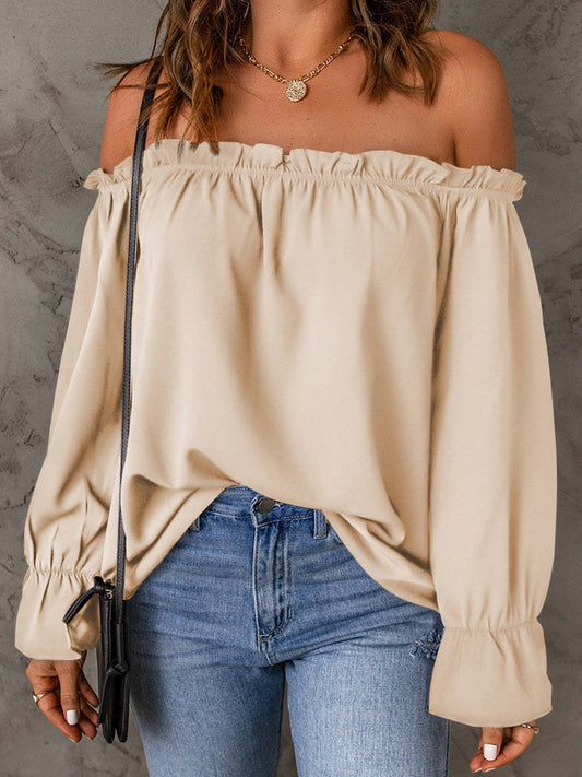 Off-Shoulder Flounce Sleeve Blouse - RebelReine Apparel & Co.