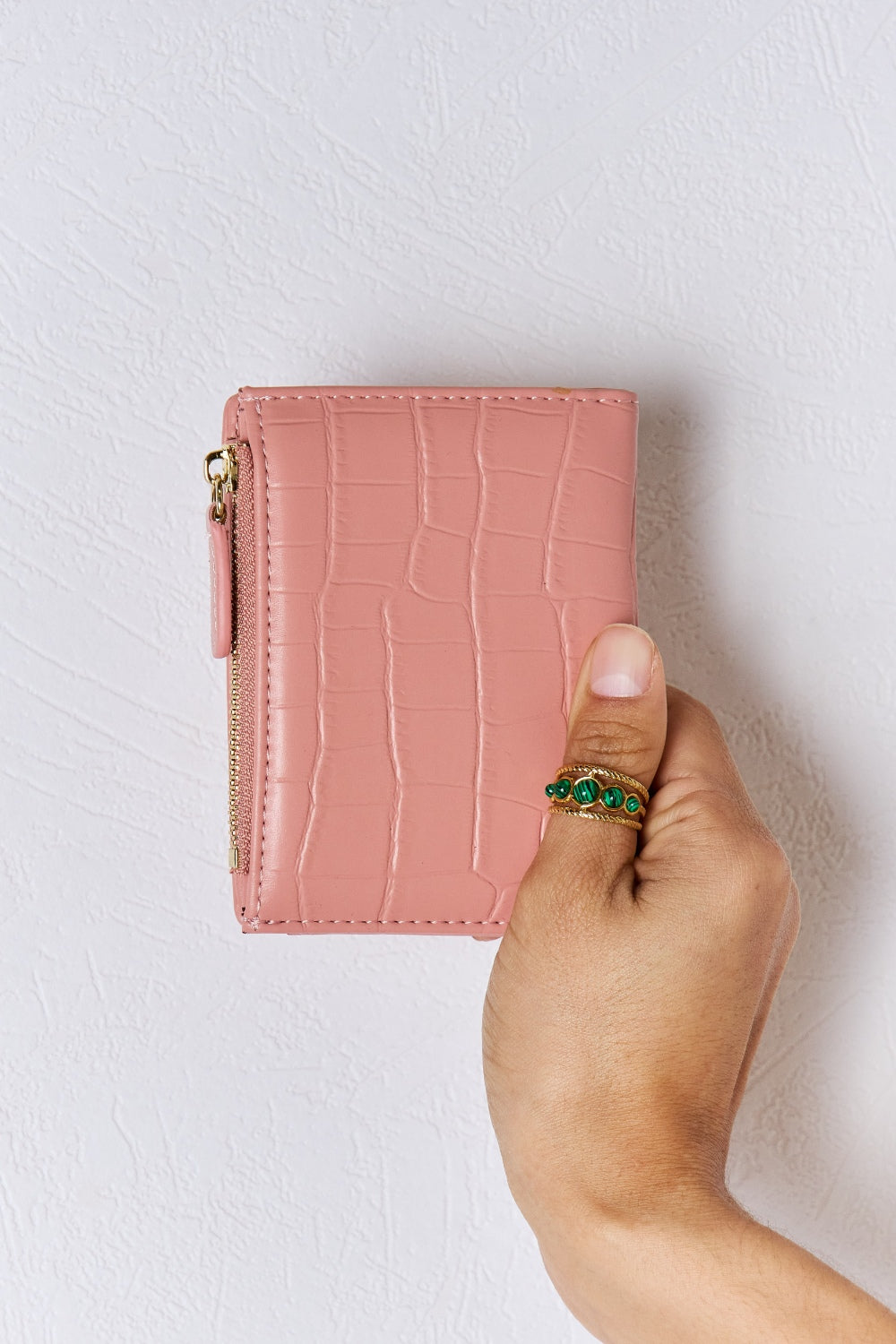 David Jones Texture PU Leather Mini Wallet - RebelReine Apparel & Co.