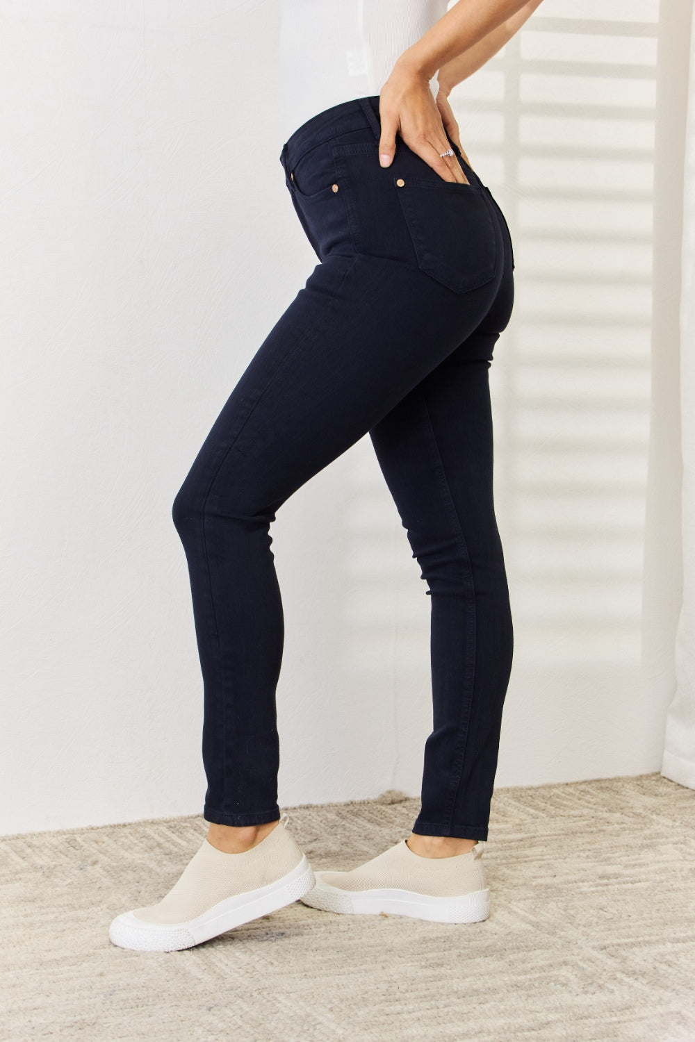 Judy Blue Full Size Garment Dyed Tummy Control Skinny Jeans - RebelReine Apparel & Co.