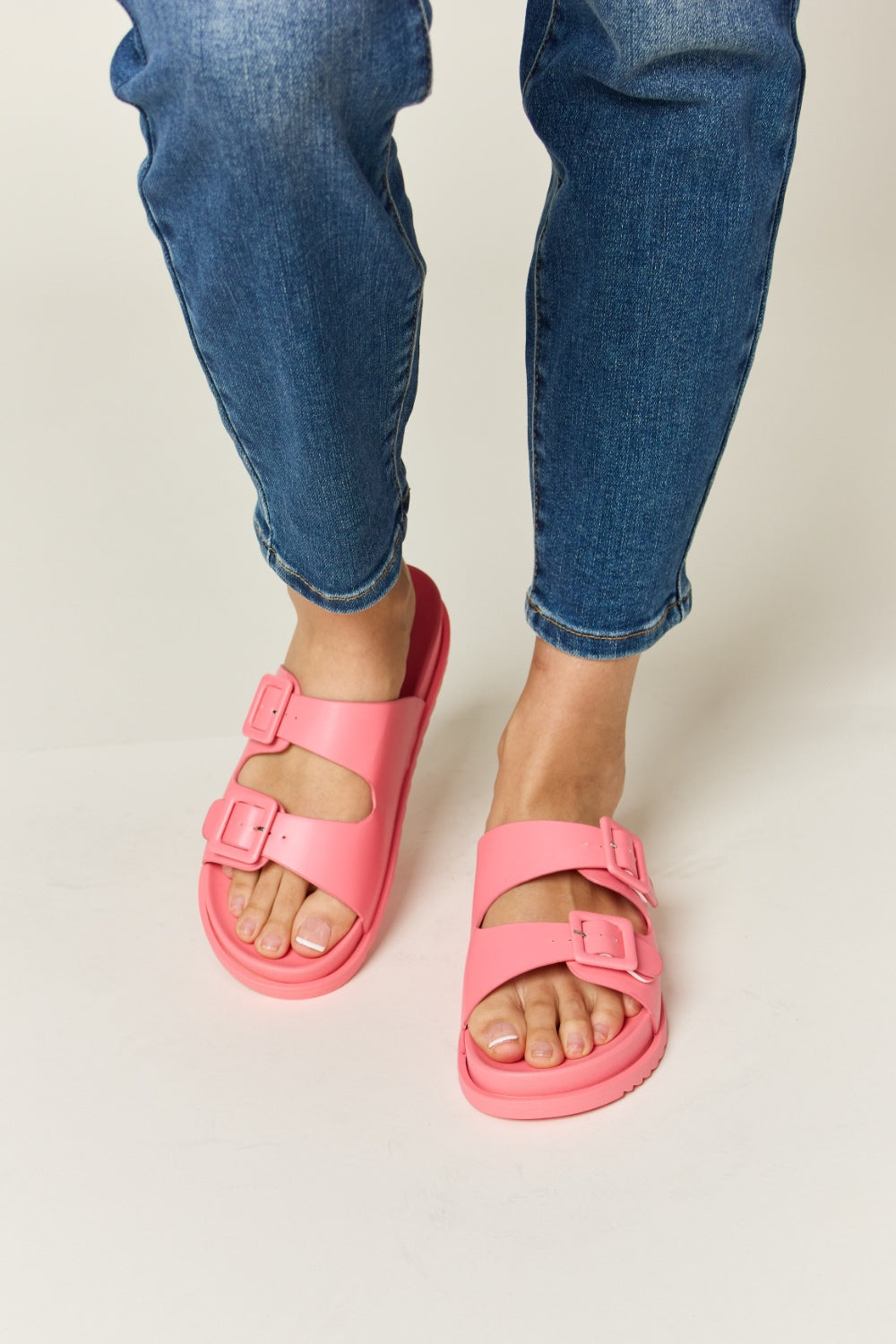 Legend Double Buckle Open Toe Sandals - RebelReine Apparel & Co.