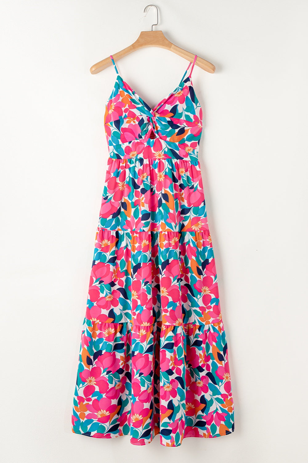 Printed V-Neck Maxi Cami Dress - RebelReine Apparel & Co.