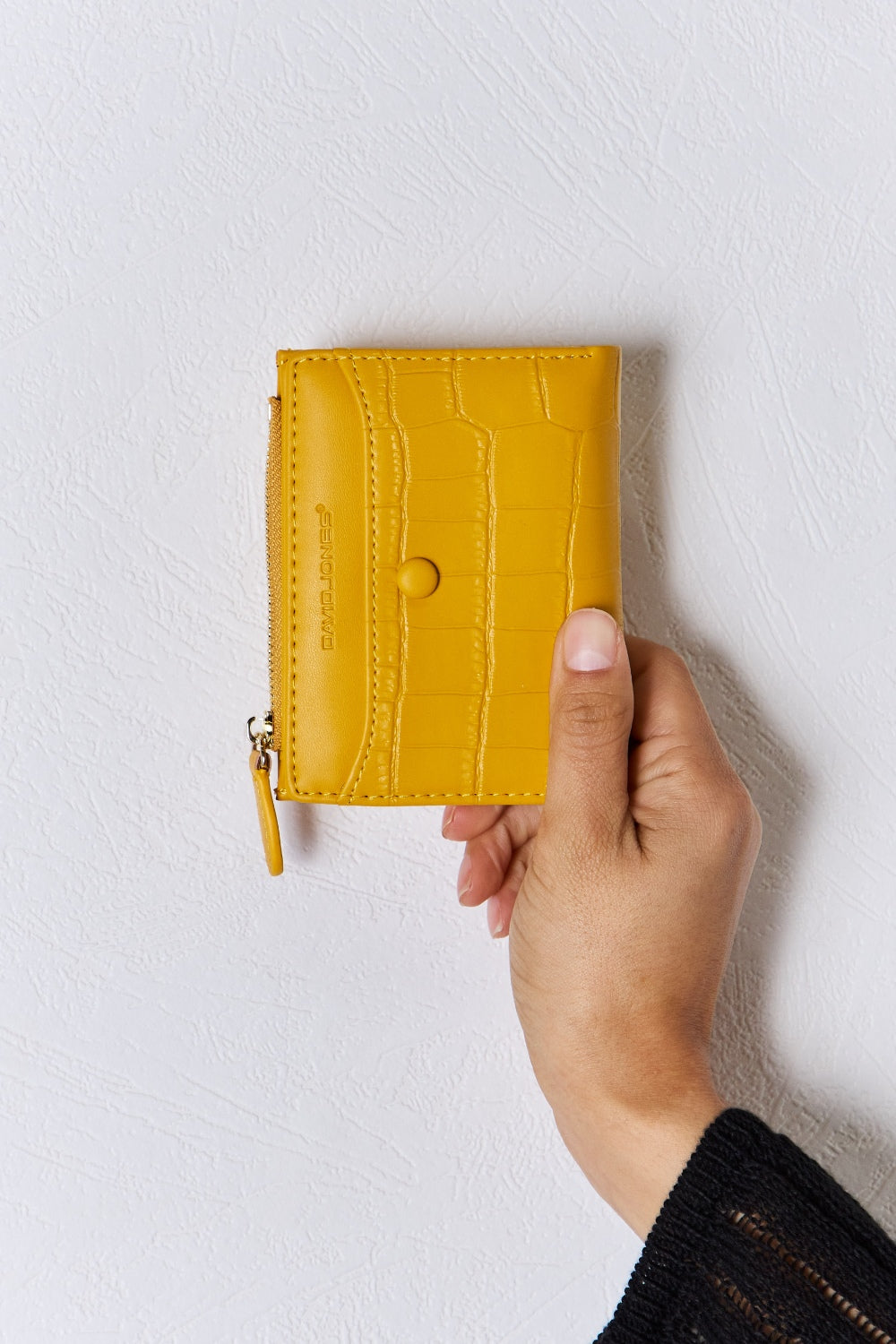 David Jones Texture PU Leather Mini Wallet - RebelReine Apparel & Co.