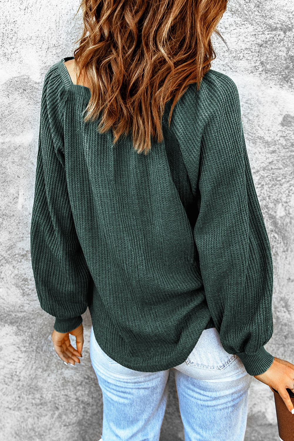 Square Neck Waffle-Knit Top - RebelReine Apparel & Co.