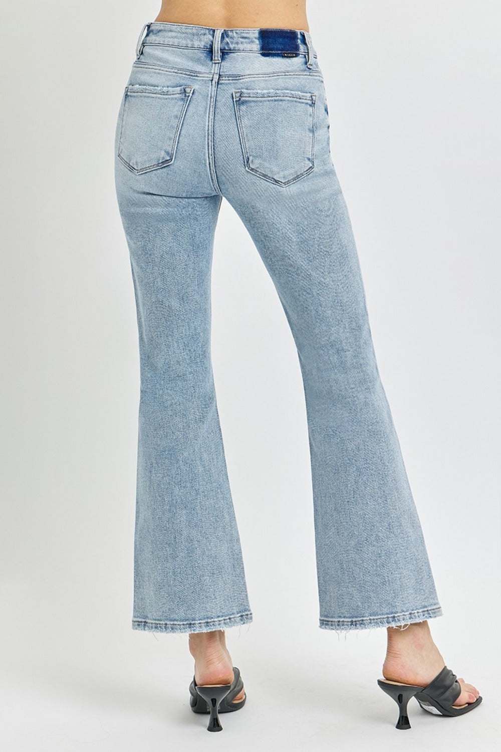 RISEN Full Size High Rise Ankle Flare Jeans