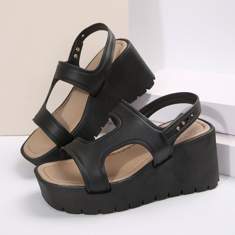 Open Toe Wedge Sandals - RebelReine Apparel & Co.