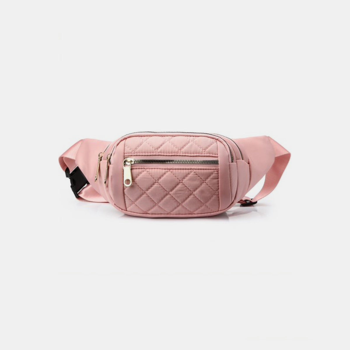 Zenana Quilted Multi Pocket Waist Belt Bag - RebelReine Apparel & Co.