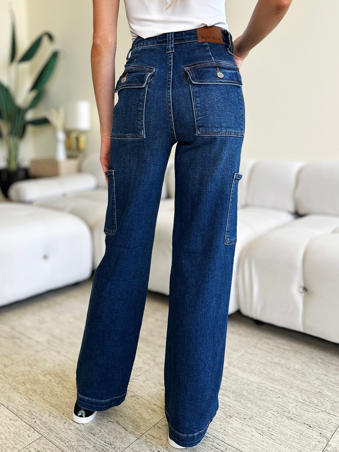 Judy Blue Full Size High Waist Straight Cargo Jeans - RebelReine Apparel & Co.