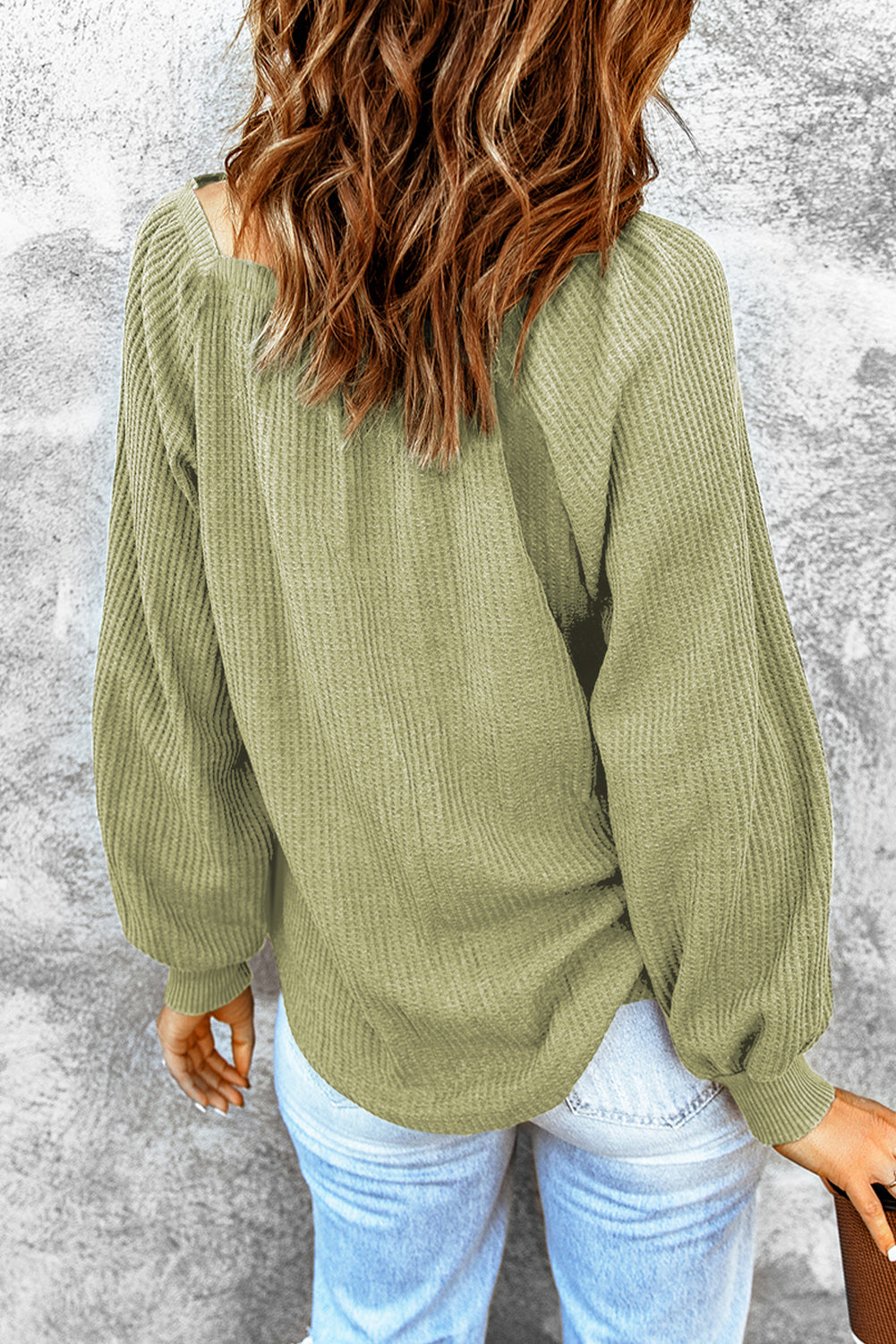 Square Neck Waffle-Knit Top - RebelReine Apparel & Co.