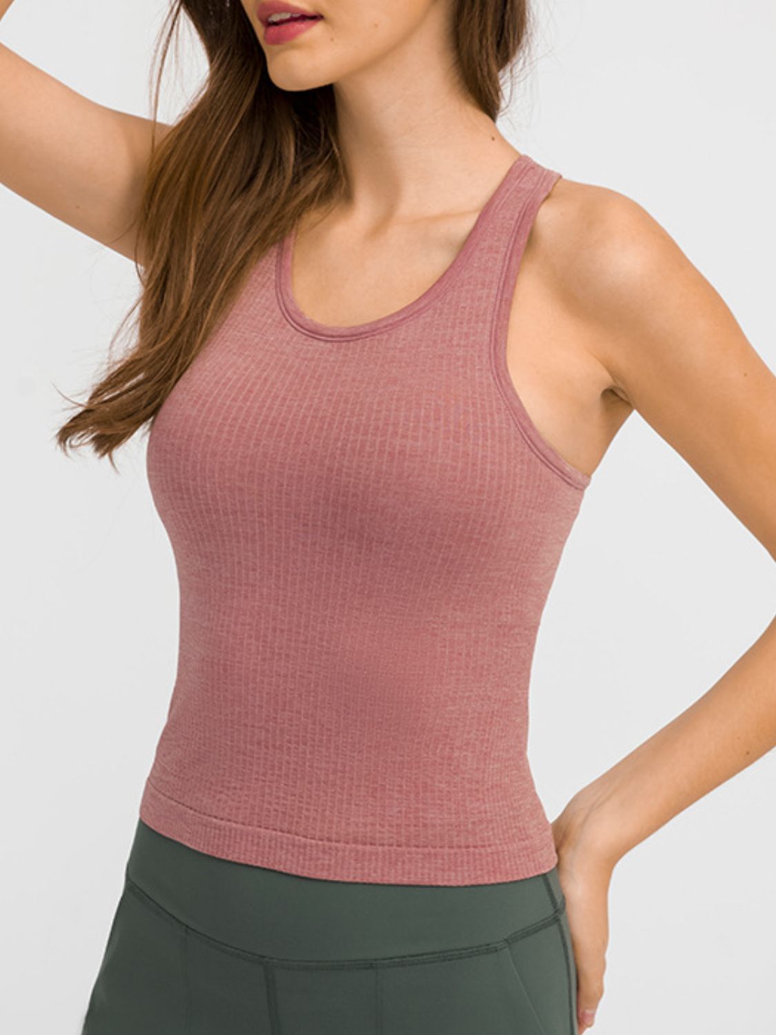 Round Neck Racerback Active Tank - RebelReine Apparel & Co.