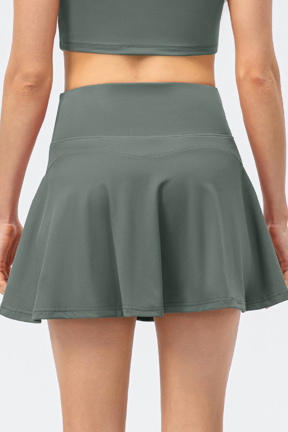 High Waist Wide Waistband Active Skirt - RebelReine Apparel & Co.