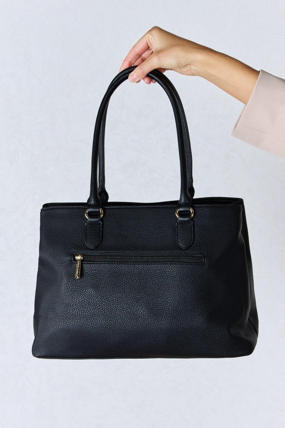 David Jones Structured Leather Handbag - RebelReine Apparel & Co.