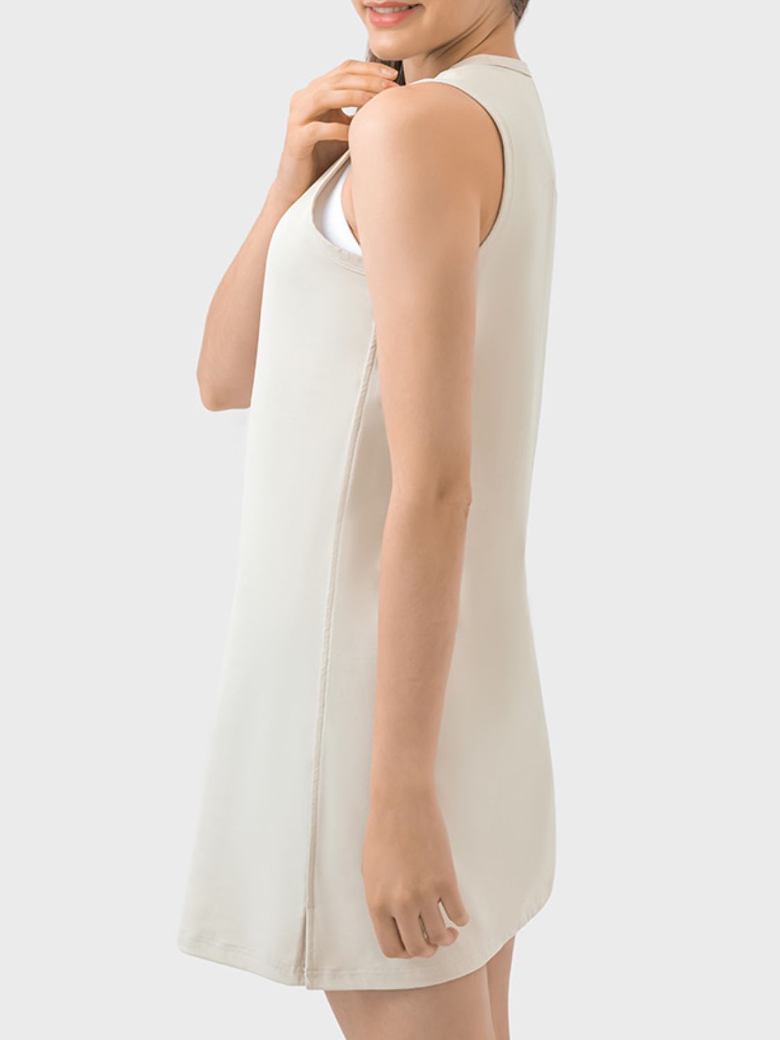 Round Neck Sleeveless Active Dress - RebelReine Apparel & Co.