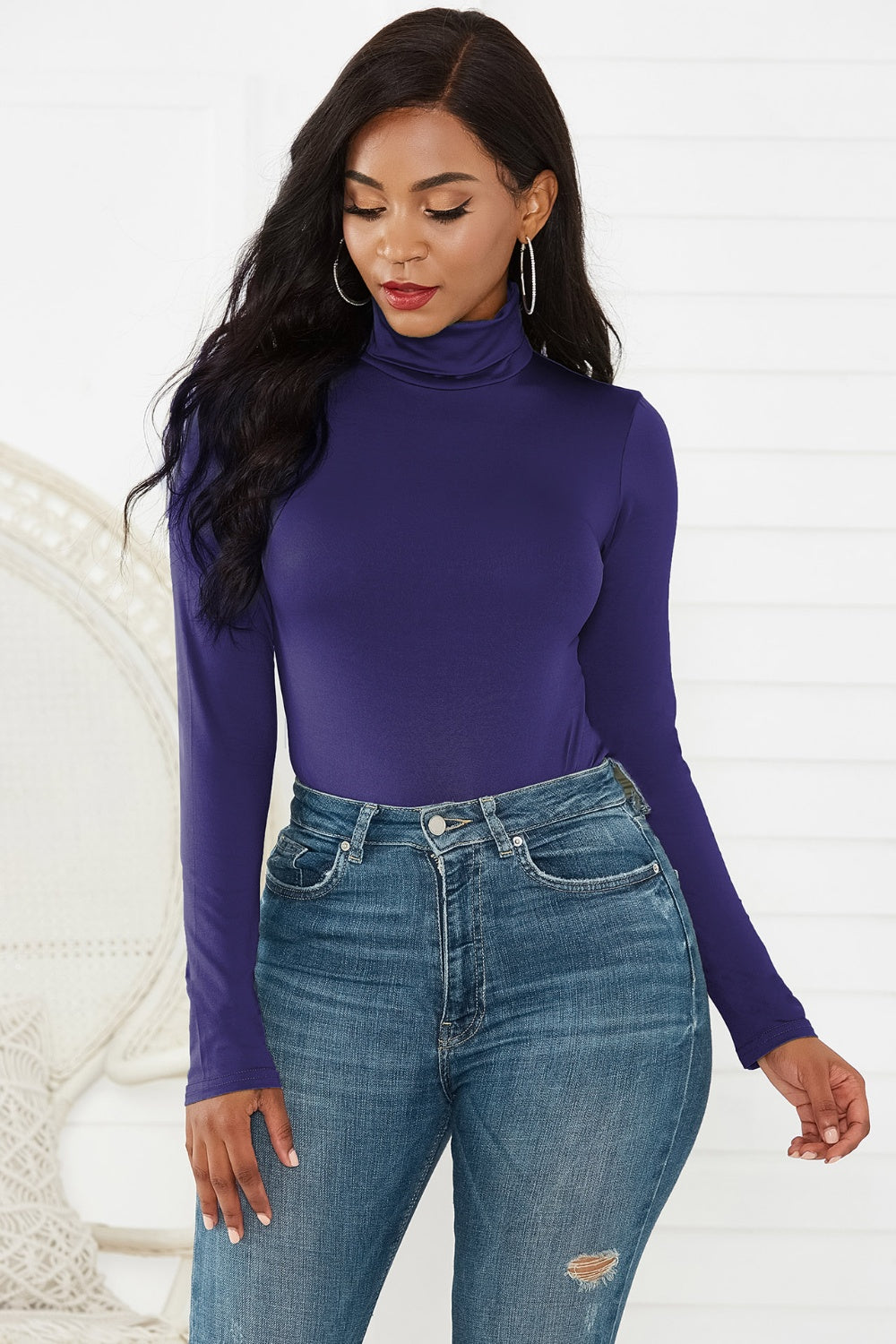 Turtleneck Long Sleeve Bodysuit - RebelReine Apparel & Co.